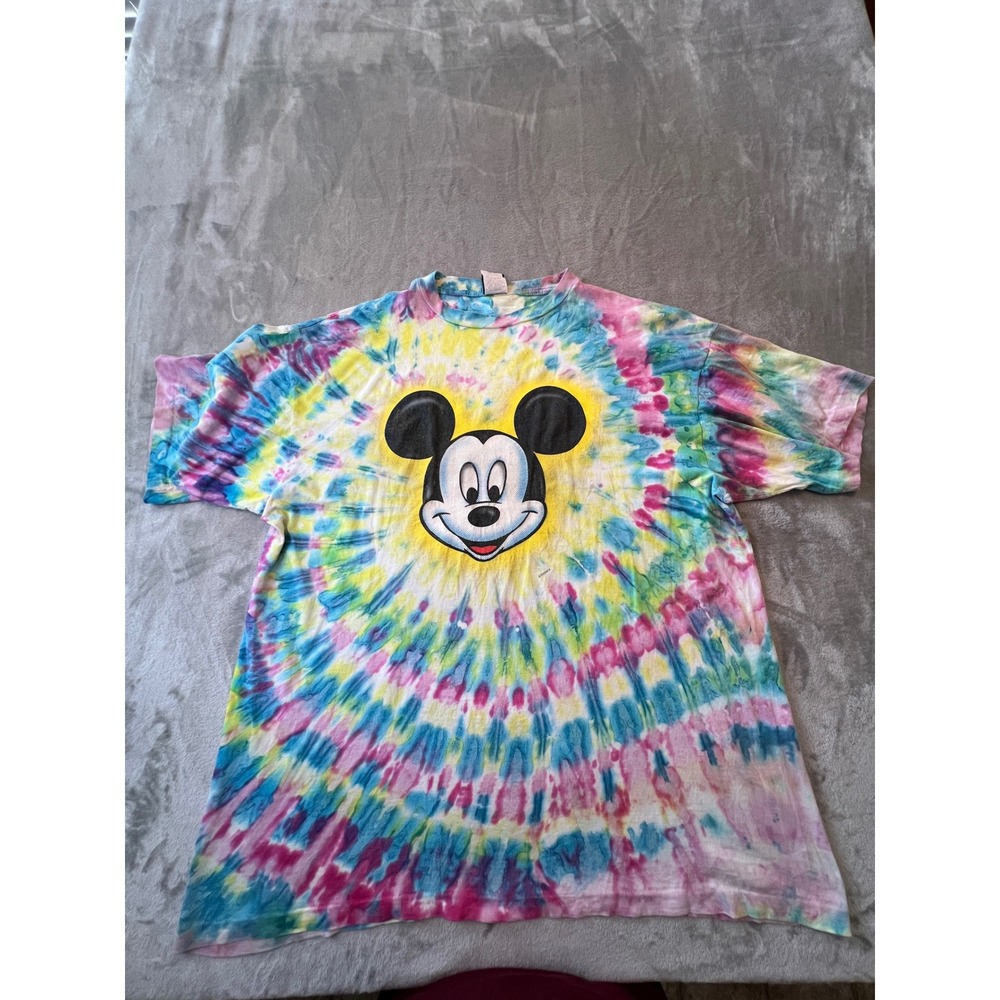 Mickey Unlimited T-Shirt Mens XL Multicolor Tie Dye Mickey Mouse 90s